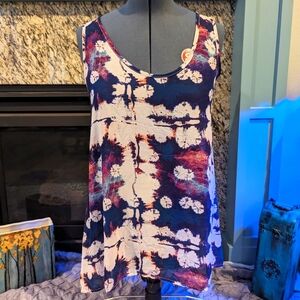 Purple Oversized Flowing Tank - L